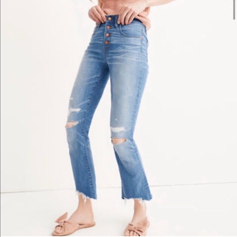 Madewell - Cali Denim boot cut ripped jeans